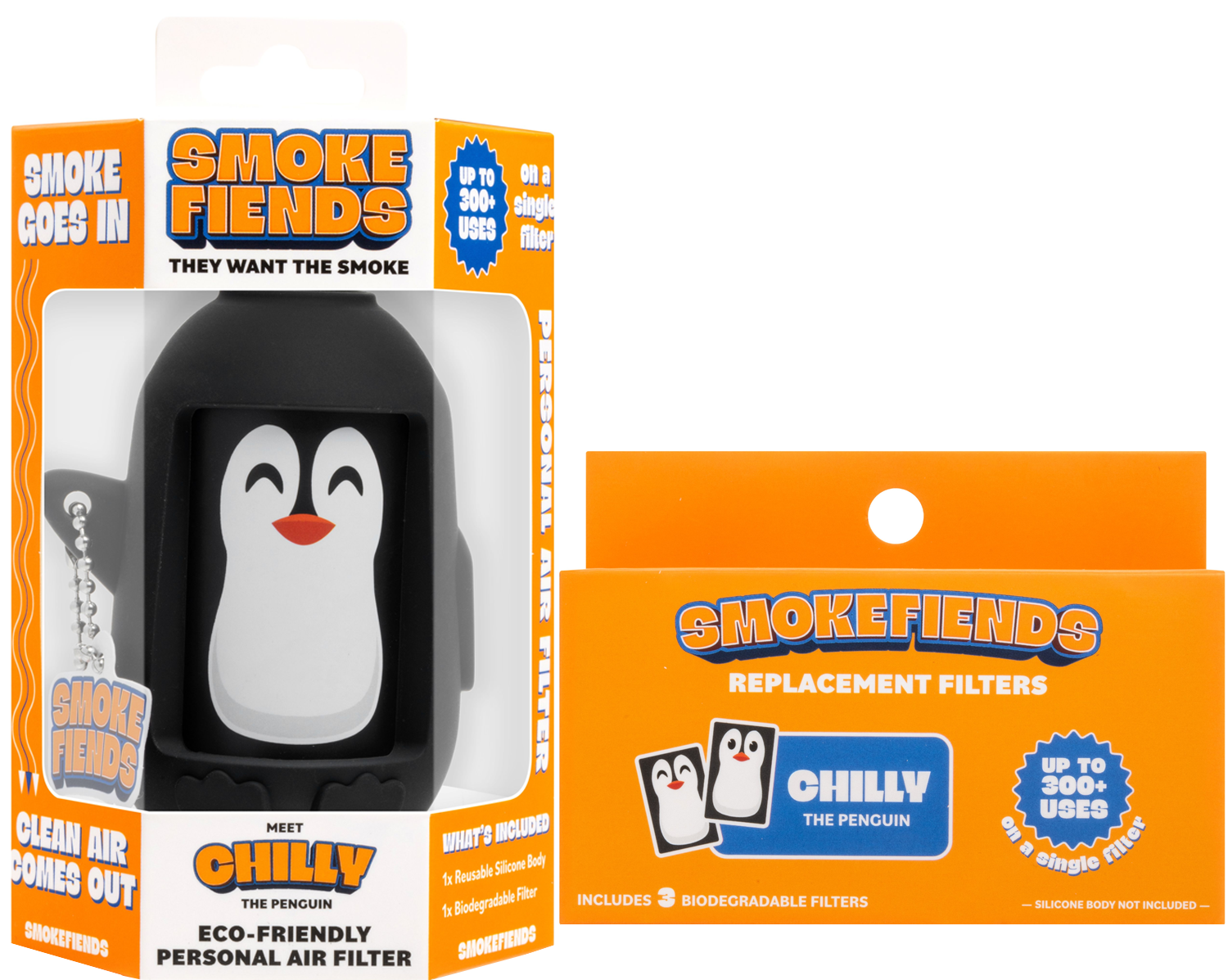 Chilly the Penguin + 3-Pack Replacement Filters Bundle